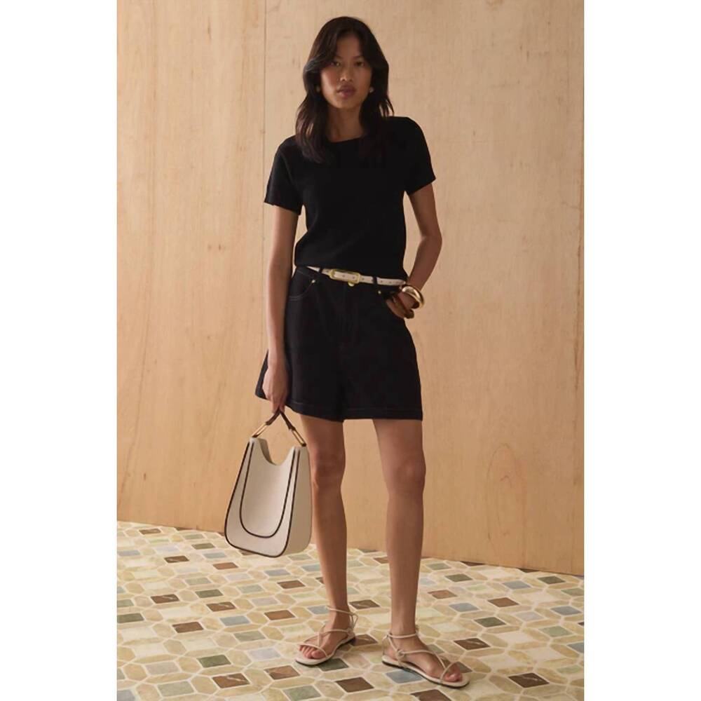 NEW SANCIA emi knit tee in black